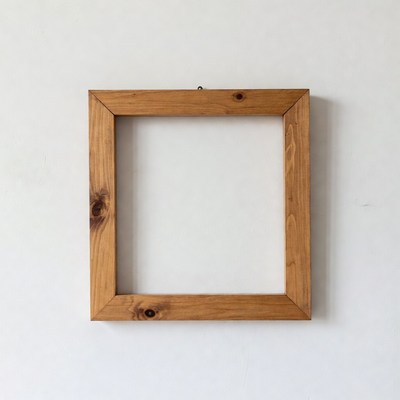 Empty Wooden Picture Frame