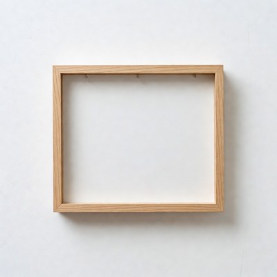Empty Oak Wood Picture Frame