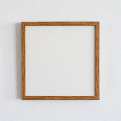 Empty Wooden Picture Frame