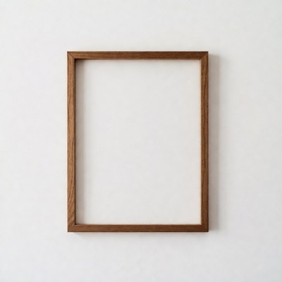 Empty Wooden Picture Frame