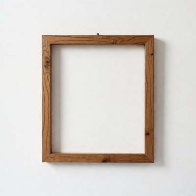Empty Wooden Picture Frame
