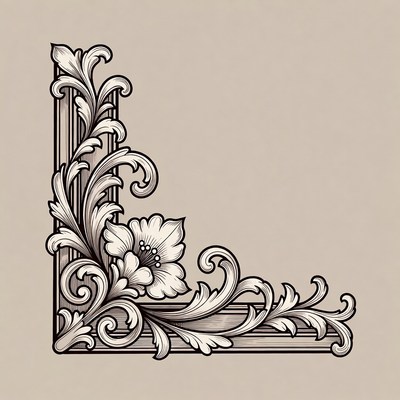 Floral Ornamental Corner Design