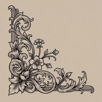 Floral Ornate Corner Design
