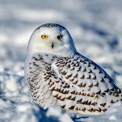 Snowy Owl in Snow