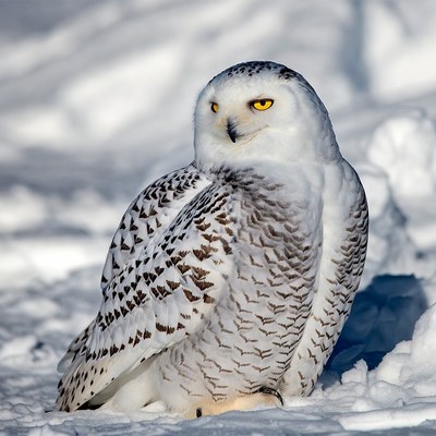 Snowy Owl in Snow