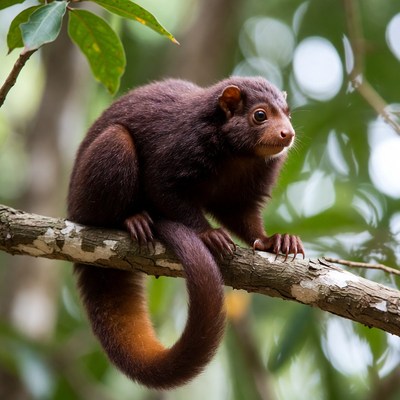 Pygmy Slow Loris on Tree Branch