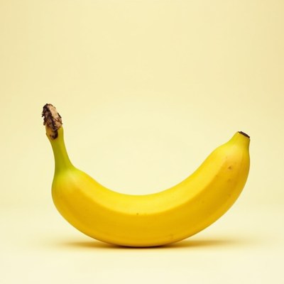 Yellow banana on isolated background