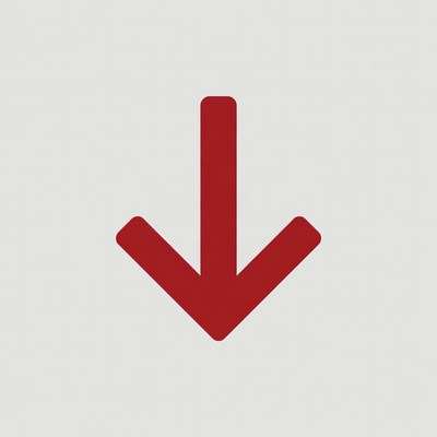 Red Down Arrow Icon