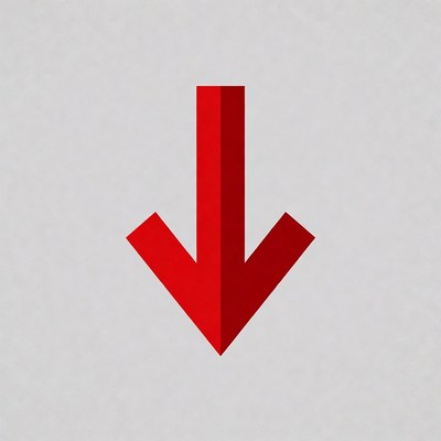 Red Down Arrow Icon
