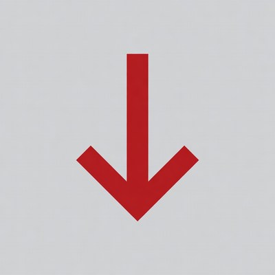 Red Down Arrow Icon