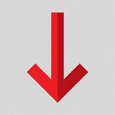 Red Down Arrow Icon