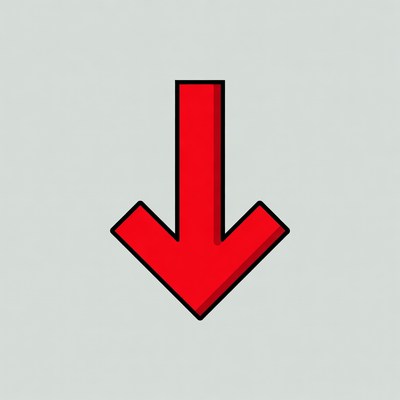 Red Down Arrow Icon