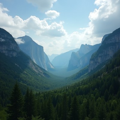 Yosemite Valley Aerial View