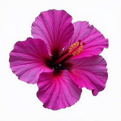Pink Hibiscus Flower Isolated