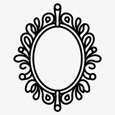 Ornate Oval Picture Frame