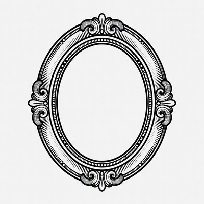 Ornate Oval Picture Frame