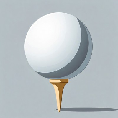 Golf ball on tee