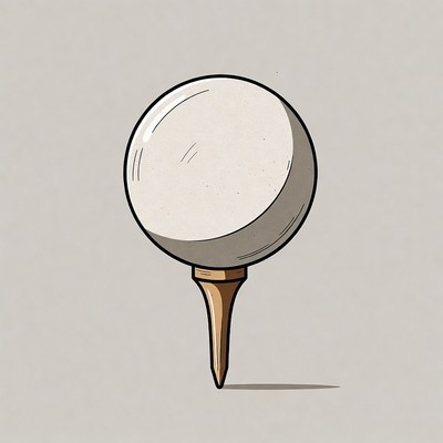 Golf Ball on Tee