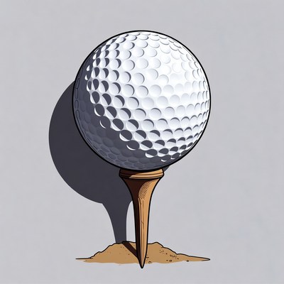 Golf ball on tee