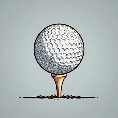 Golf ball on tee