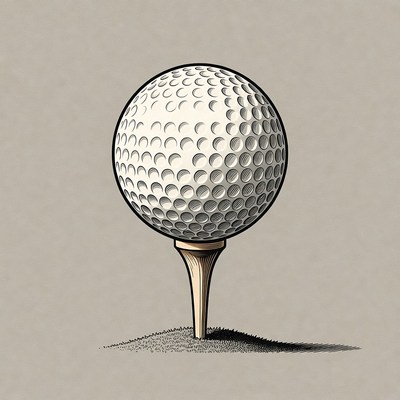 Golf Ball on Tee