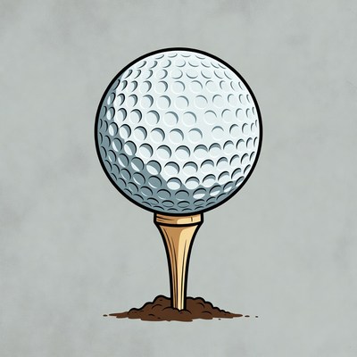 Golf Ball on Tee