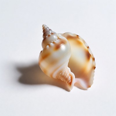 White background seashell