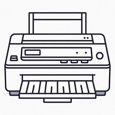 Line drawing of printer