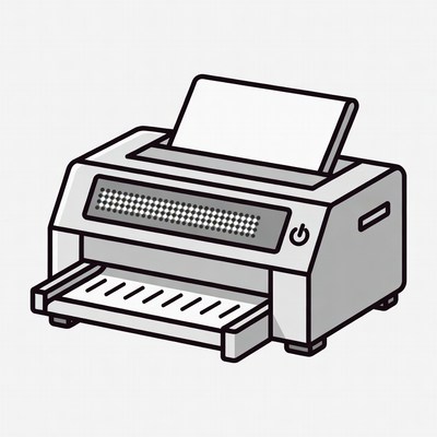 Line Art Printer Illustration
