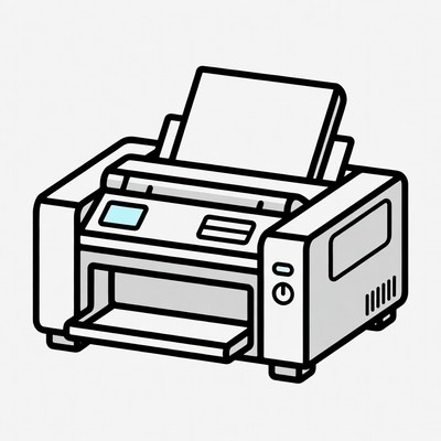 Line Art Printer Illustration