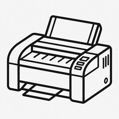 Line drawing of printer