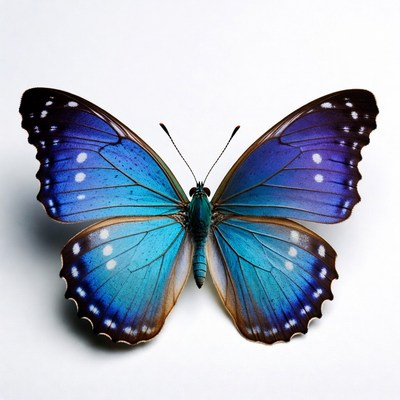 Blue Morpho Butterfly Wings Spread