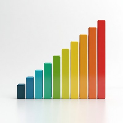 Colorful Rainbow Bar Graph