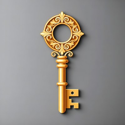 Ornate Golden Key