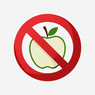 No Apple Prohibition Sign