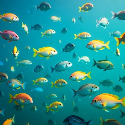 Colorful Tropical Fish Swimming Underwater