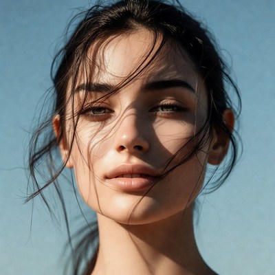 Beautiful woman with wet hair