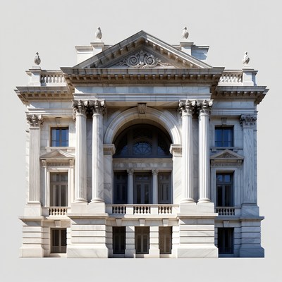 Grand Neoclassical Building Facade