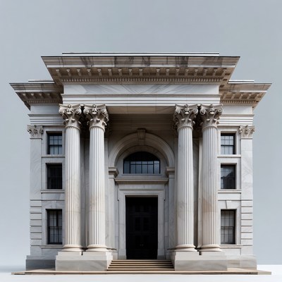 Neoclassical Building with Columns