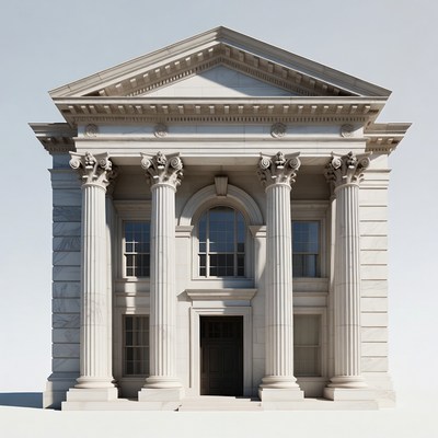 Neoclassical Building with Columns