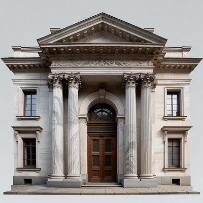 Neoclassical Building with Columns