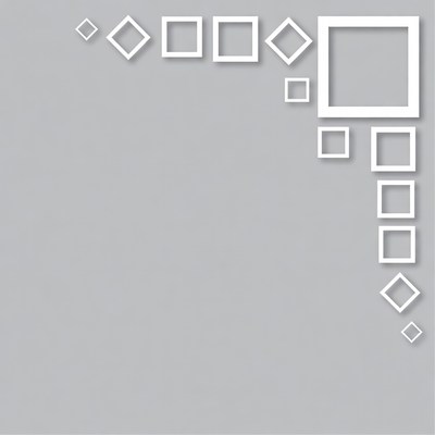 White Geometric Frames Corner Design