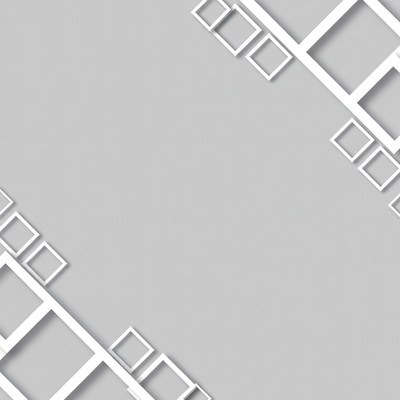 White Geometric Squares on Gray Background
