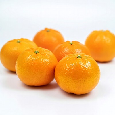 Fresh tangerines on white background