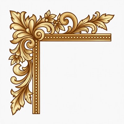 Gold ornate corner border