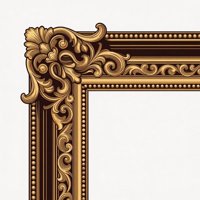 Ornate Golden Picture Frame