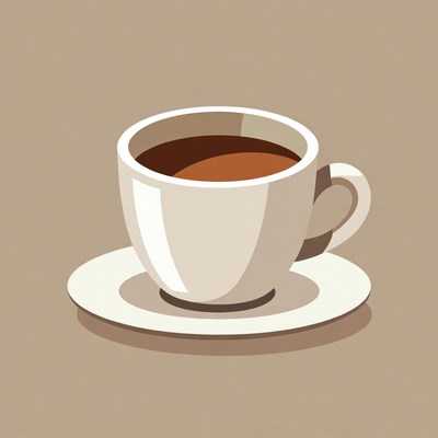 Coffee cup on saucer