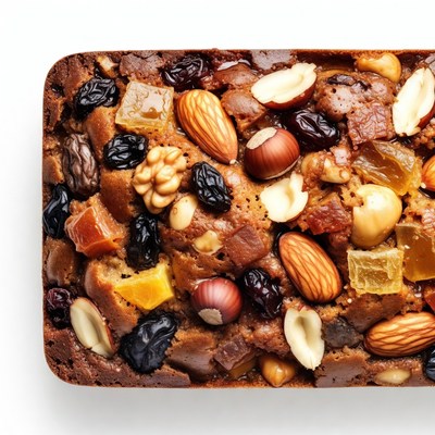 Fruitcake with Nuts and Dried Fruits