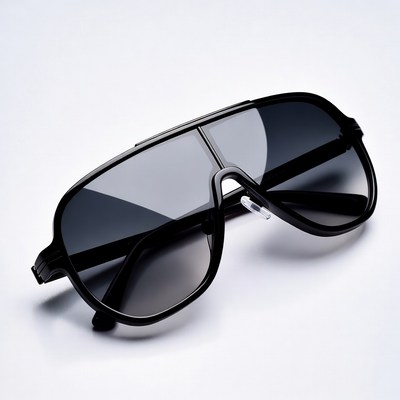 Black aviator sunglasses isolated