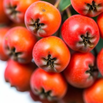 Cluster of Red Mountain Ash Berries